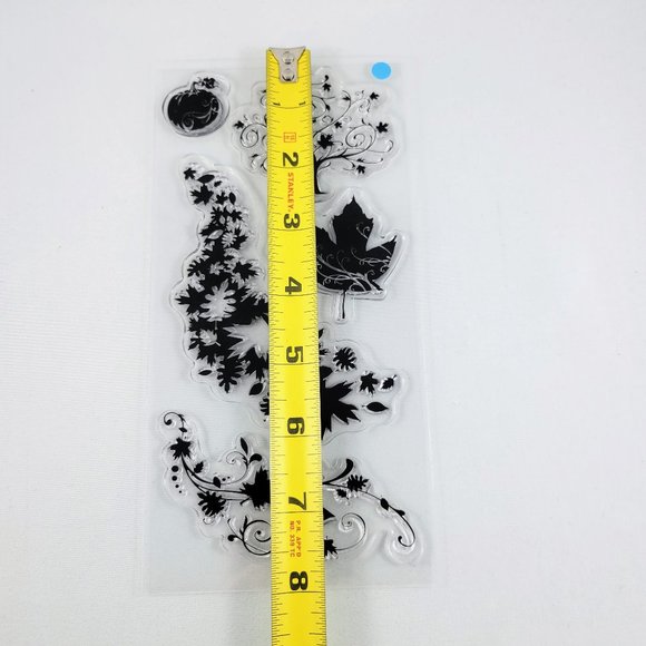 Fall Flourish Fall Season Clear Stamps Inkadinkado Tree Leaves Paper Crafts Card - Picture 6 of 7